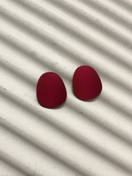 Oval rubber coated Earrings