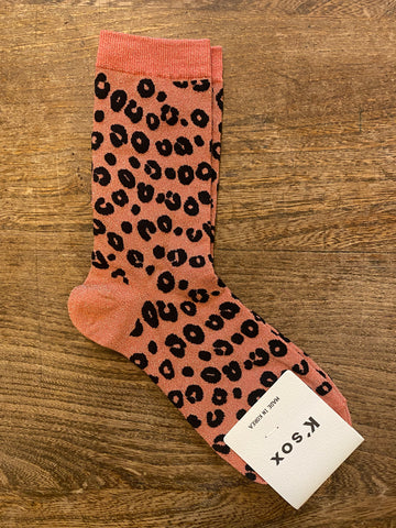 Leopard Glitter Socks