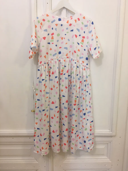 Colour Paper Patern Dress (2 colours)
