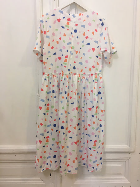 Colour Paper Patern Dress (2 colours)