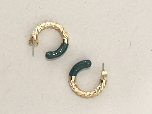 Gold 2 Tone Colour Earrings (4 colours)