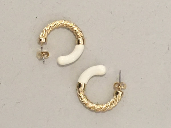 Gold 2 Tone Colour Earrings (4 colours)