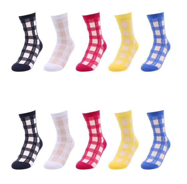 Colourful Cross Check Socks (3 Colours)