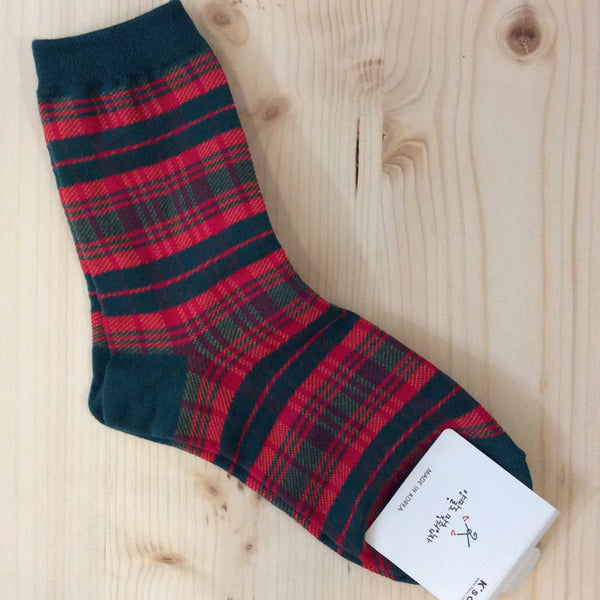Tartan pattern socks (2 colours)