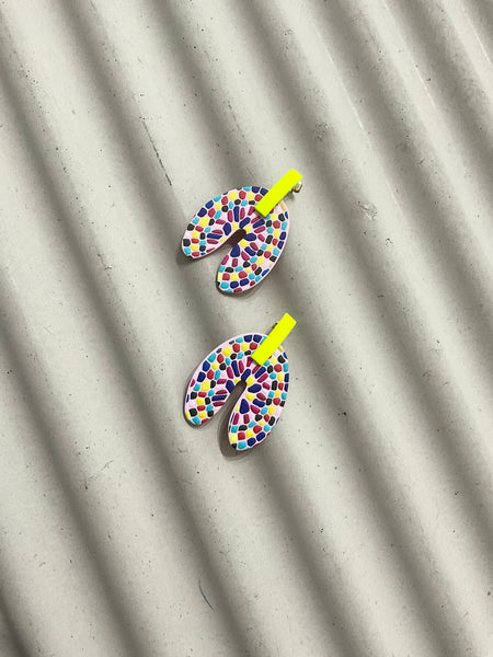 Colour pattern earrings
