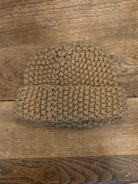 Twist knit beanie