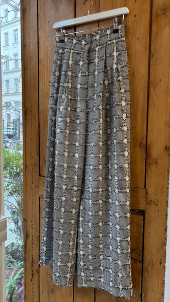 Jacquard fabric trousers