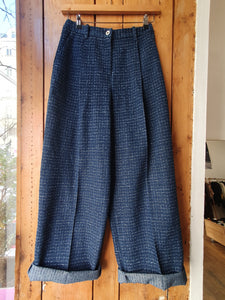 Cross check denim pants