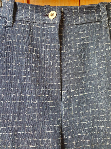 Cross check denim pants
