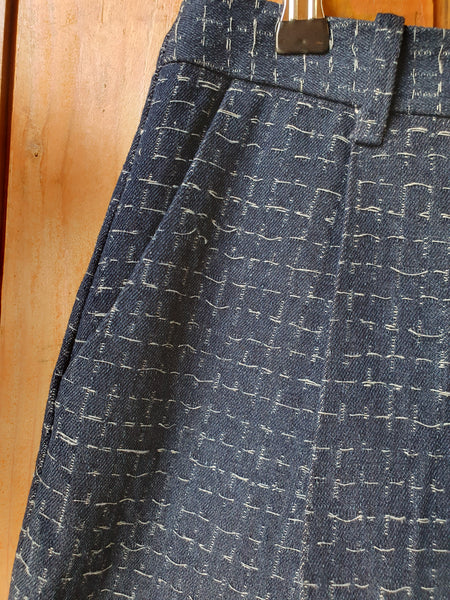 Cross check denim pants