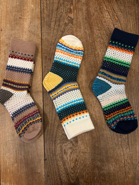 Multi pattern socks