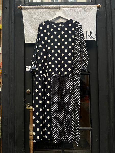 Patchwork Polka Dot Dress