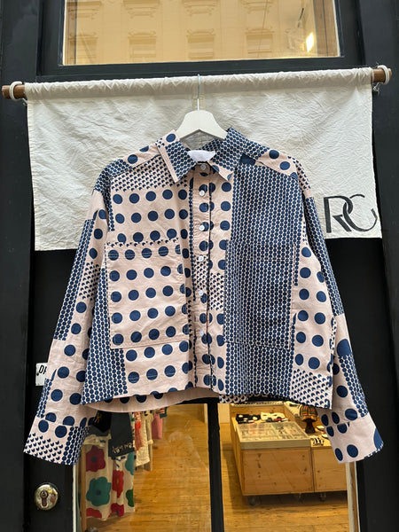 Boxy Polka Dot Patterned Shirt