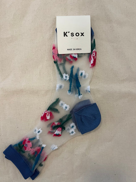 Wild Flower Mesh Socks