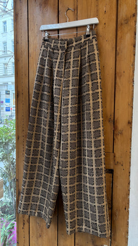 Jacquard fabric trousers
