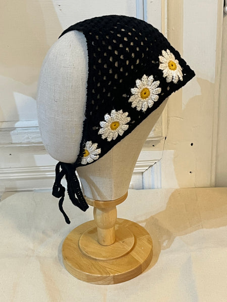 Daisy Crochet Headscarf