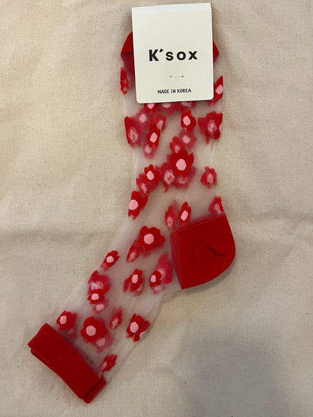Little Poppy Mesh Socks