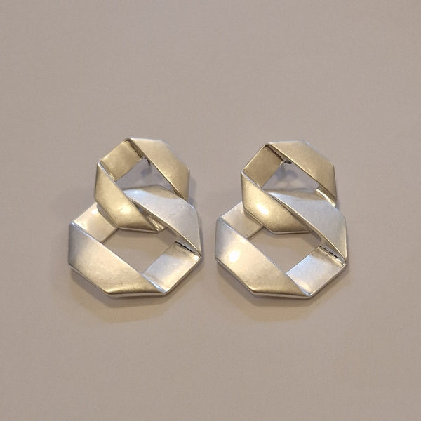 Square chain earrings (two colors)