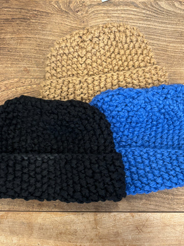 Twist knit beanie