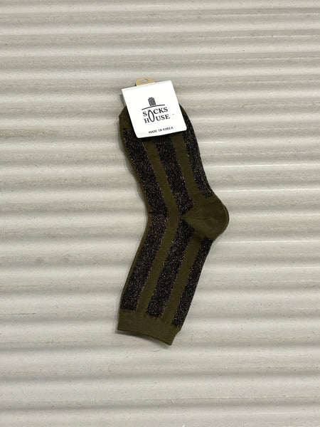 Glitter stripe socks