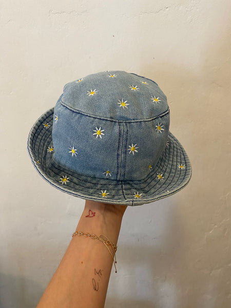 Denim flower hats
