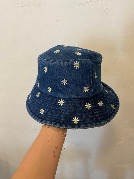 Denim flower hats