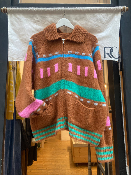 Patterned Wool Cardigan