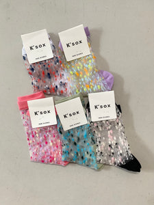 See through colourful dots Socks (4 colours)