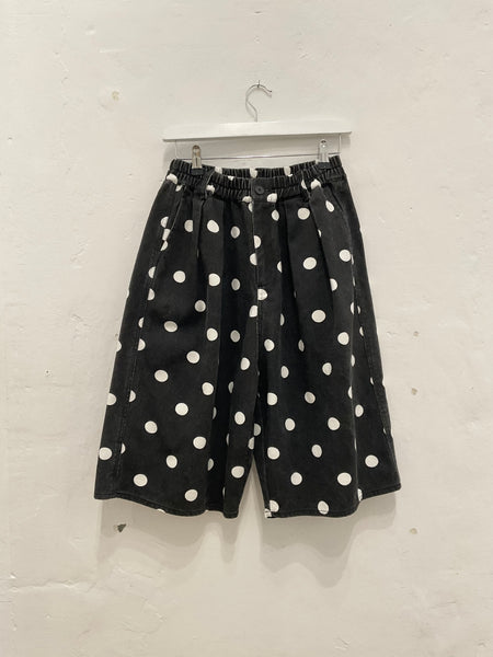 Dots Denim Shorts