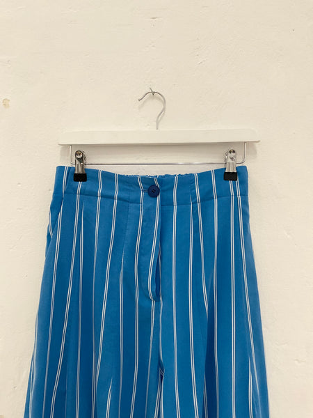 Blue stripe Summer cotton trousers