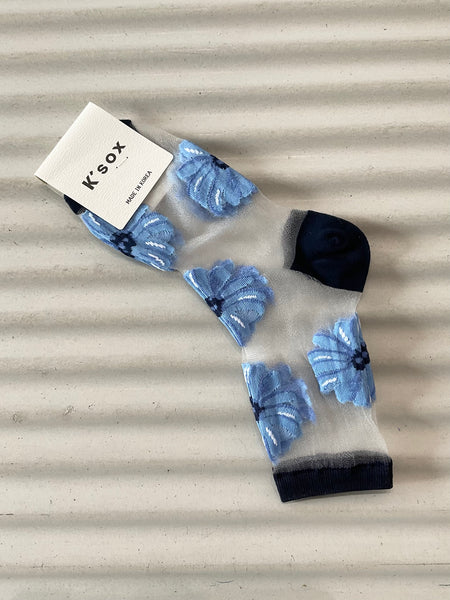 See-through daisy socks