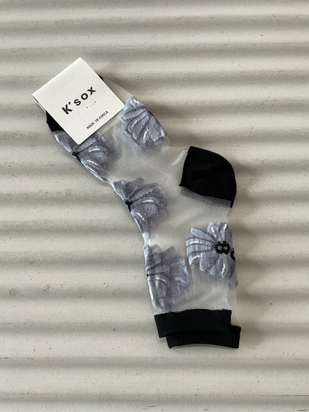 See-through daisy socks