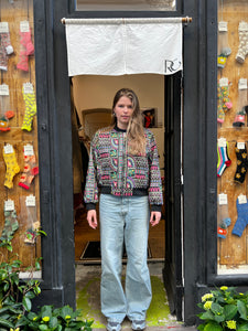 Multicolor Embroidery Zip up Jacket