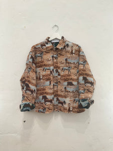 Horse pattern gobelin fabric jacket