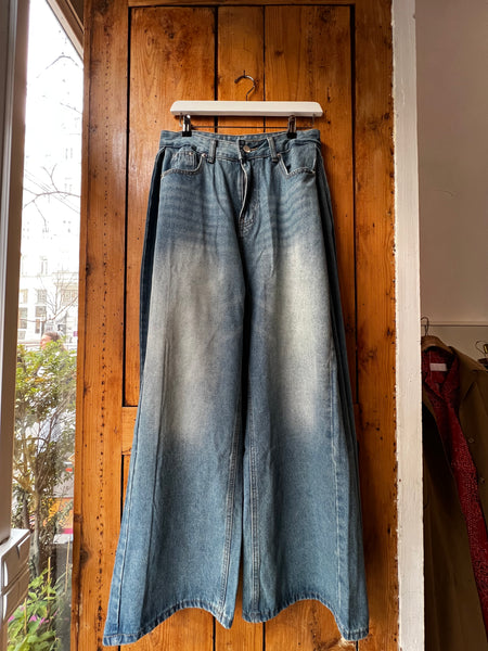 Side Dart Denim Trousers