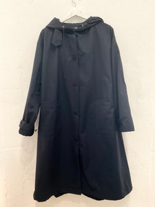 Hoody long rain coat