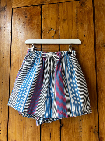 Striped Cotton Shorts
