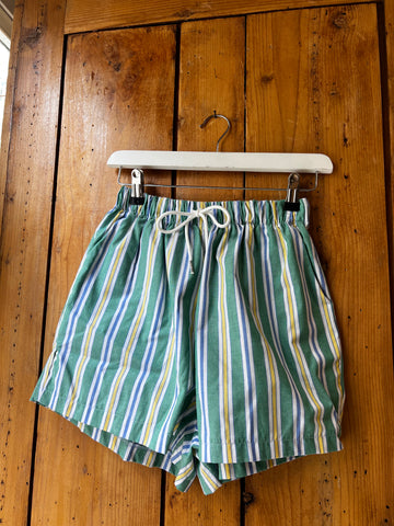 Striped Cotton Shorts