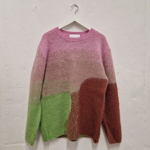 Block color mohair jumper (two colors)