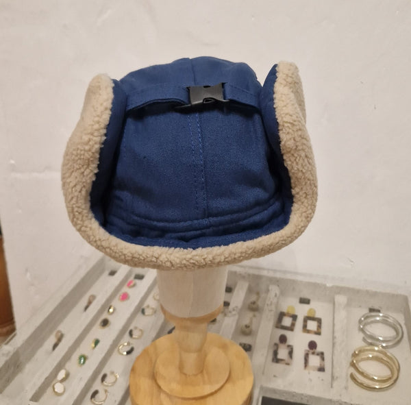 Cotton color earflap boa cap (four colours)