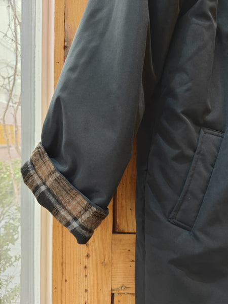 Check lining padded coat