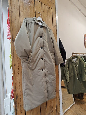 Check lining padded coat