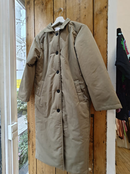 Check lining padded coat