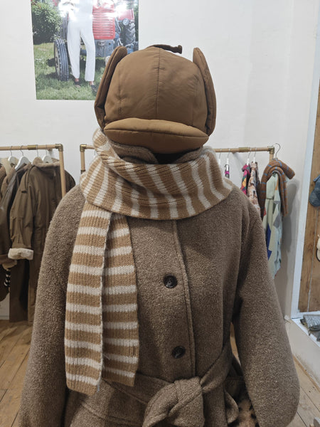 Striped wool scarf