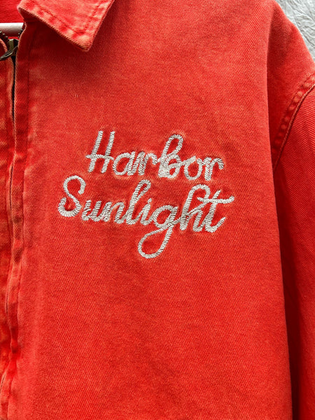 Front Embroidery Trucker Washed Color Jacket