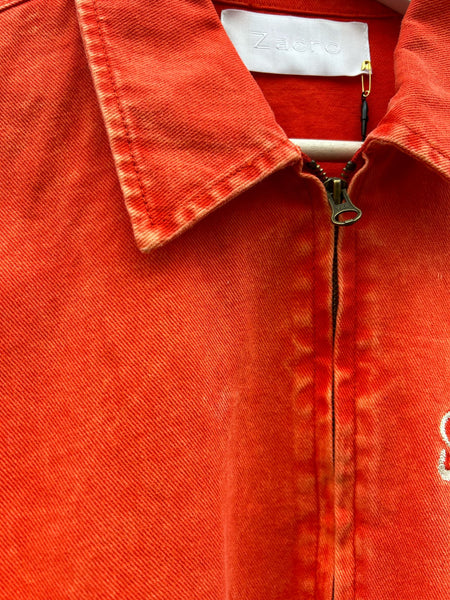 Front Embroidery Trucker Washed Color Jacket