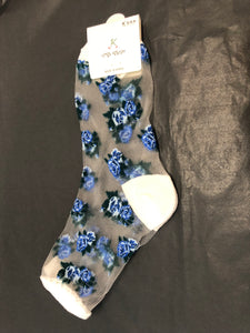 Colour see-through socks/ Flower