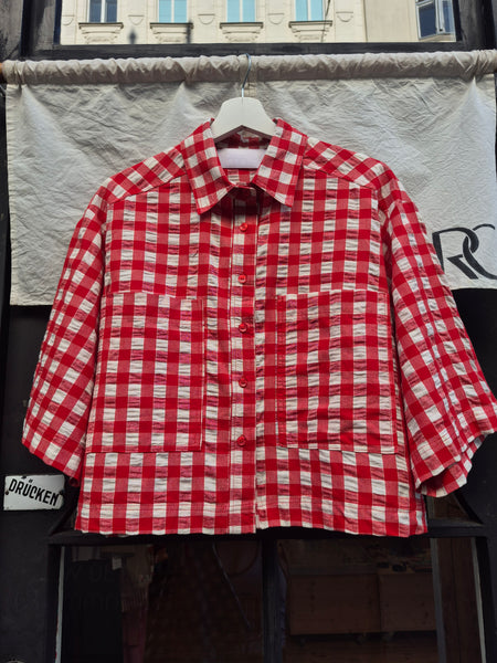 Gingham Check Shirt Jacket
