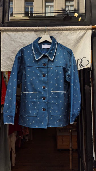 Flower Pattern Work Jacket