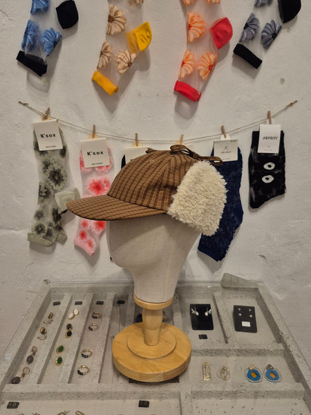 Boa Ear Flap Cap with Visor